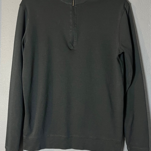 tasc performance 1/4 Zip Pullover Mens Small Pimaluxe Stretch Navy Blue Bamboo - Picture 4 of 8